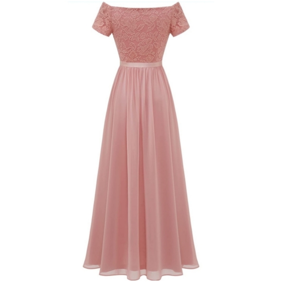 Off the Shoulder Lace Maxi Dress - Picture 4 of 6